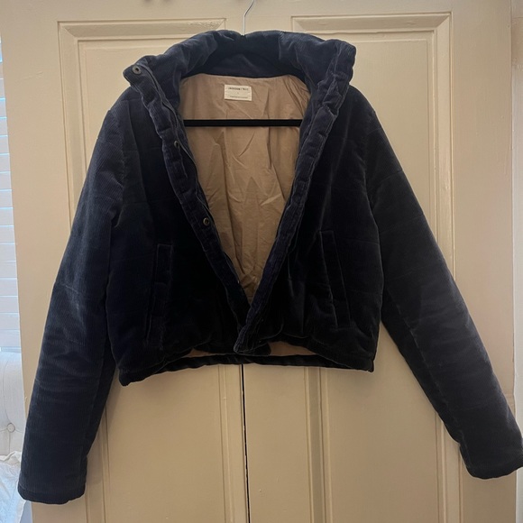 Jackson Rowe Corduroy Bomber Jacket, Navy Sz L - Picture 2 of 3